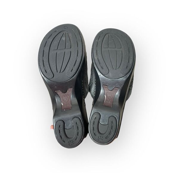 ARIAT Women’s Soft Leather Floral Slide Sandals Size 9.5 - Picture 6 of 7